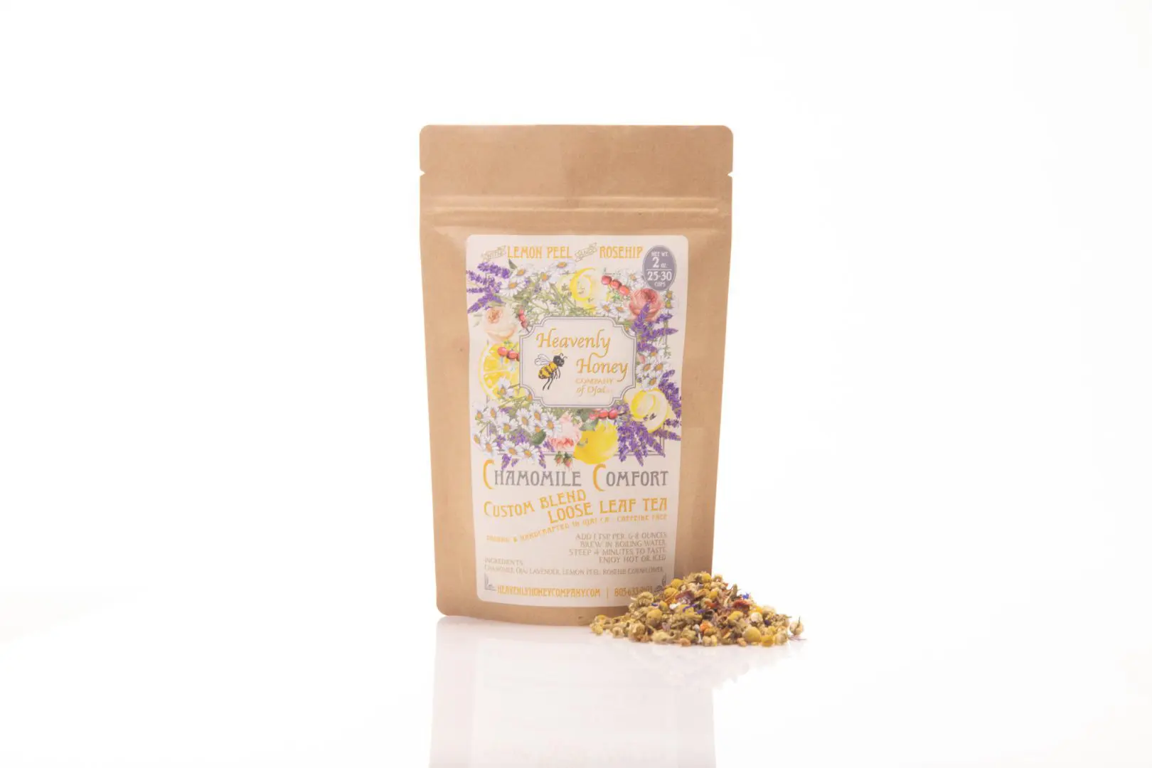 chamomile loose leaf tea front