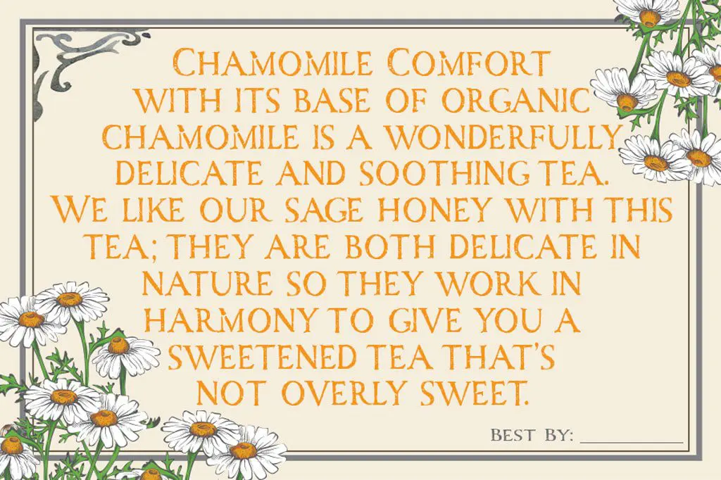 chamomile loos leaf tea back