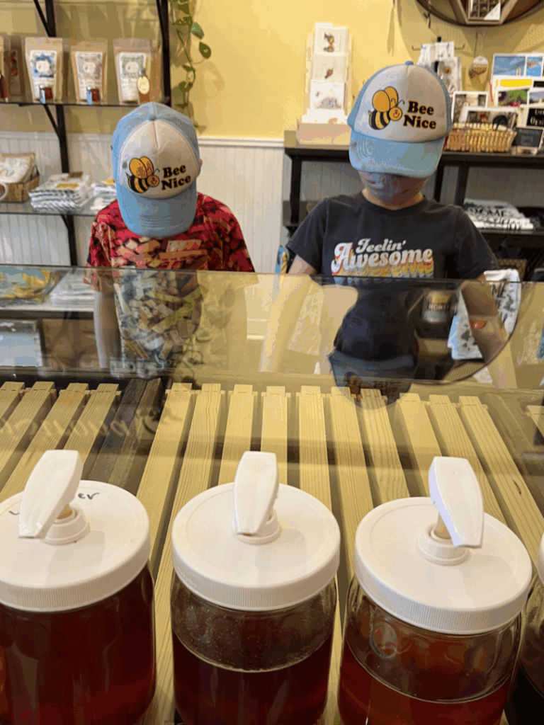 family friendly honey tasting room