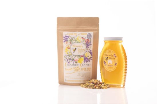 organic loose leaf chamomile tea with raw sage honey