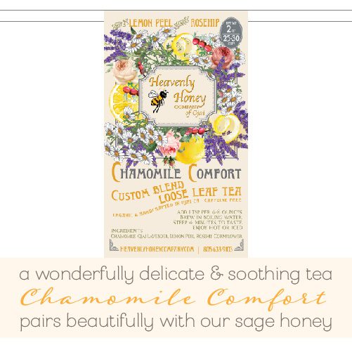 Organic chamomile tea heavenly honey