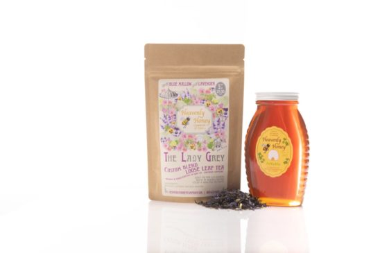 organic lady grey loose leaf tea with raw alfalfa honey